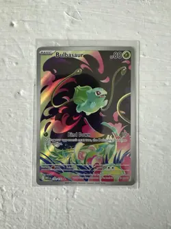 Pokemon Bulbasaur Illustration Rare Holo 133/132 Me01: Mega Evolution 80 HP Card - Image 1