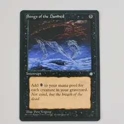 MTG Songs of the Damned Ice Age Vintage Magic the Gathering Card LP Black - Image 1