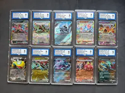 Pokemon TCG Graded Slab Bundle Of Ex Cards Lot Of 10 Grade 9 Mint AEY - Image 1