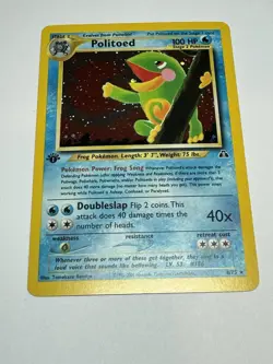 Pokemon TCG Politoed Neo Discovery Holo Card 8/75 1st Edition - Image 1