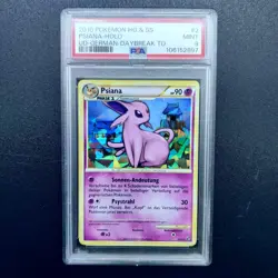 Pokemon TCG - Psiana Cracked Ice Holo Espeon Deutsch 2/90 HGSS Undaunted PSA 9 - Image 1