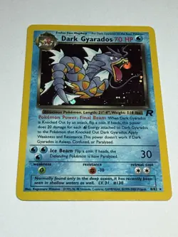 Pokemon Dark Gyarados TCG Prerelease Card 08/82 WOTC Promo Holo Team Rocket - Image 1
