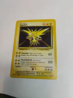Pokemon 1995 96 98 Zapdos 16/102 Holo Card - Image 3