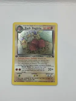 Pokemon TCG Dark Dugtrio Holo 1st Edition 6/82 Rare Card in Excellent Condition - Image 1