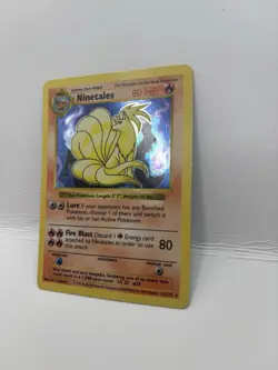 Pokemon Ninetales Base Set (Shadowless) Holo Rare MP 12/102 - 1999 WOTC Card - Image 2