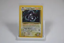 2000 Pokemon Gym Heroes Holo Rare Card: Lt. Surge's Magneton (8/132) - Creased - Image 1