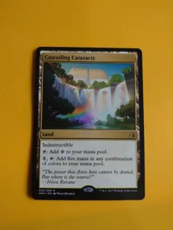 Cascading Cataracts. Rare Land. Amonkhet. Magic the Gathering Card. - Image 1