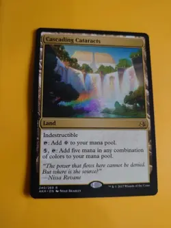 Cascading Cataracts. Rare Land. Amonkhet. Magic the Gathering Card. - Image 2