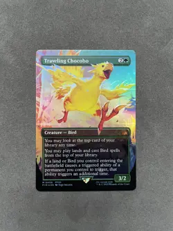 Traveling Chocobo (Borderless) Foil NM - Final Fantasy - MTG English - Image 1