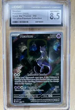 Mewtwo SVP 052 Full Art 2023 Pokemon Black Star Promo 151 EN NM CGC 8.5 - Image 1