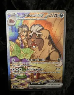 Pokemon Arven's Mabosstiff ex 235/182 Destined Rivals Special Illustration NM/M - Image 1