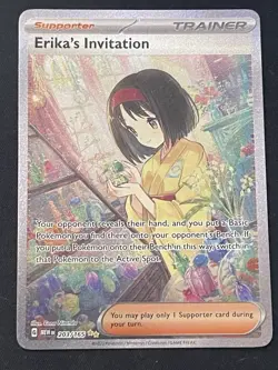 Pokemon TCG Erika's Invitation 203/165 Sv: Scarlet & Violet 151 Illustration Ra… - Image 1