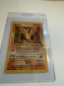 Pokemon Moltres 12/62 Fossil Holo Rare Unlimited 70 HP English 1999 WOTC - Image 2