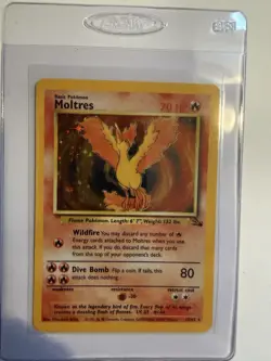 Pokemon Moltres 12/62 Fossil Holo Rare Unlimited 70 HP English 1999 WOTC - Image 3