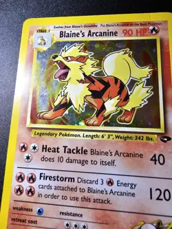 Blaine's Arcanine Holo 1/132 LP - Gym Challenge Pokemon TCG - Image 3