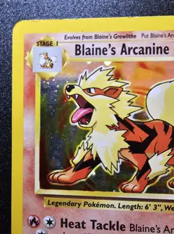 Blaine's Arcanine Holo 1/132 LP - Gym Challenge Pokemon TCG - Image 4