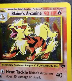 Blaine's Arcanine Holo 1/132 LP - Gym Challenge Pokemon TCG - Image 5