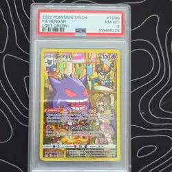 Pokemon Gengar Lost Origin TG06/TG30 FA Ultra Rare PSA 8 2022 - Image 1