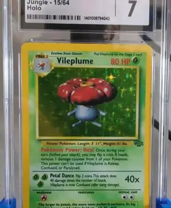 Vileplume, Holo Rare, 15/64, Pokemon TCG Jungle, CGC 7 (Near Mint) - Image 4