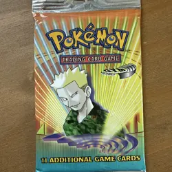 Pokemon WOTC Vintage TCG Booster Pack Gym Heroes Lt. Surge Long Crimp 20.8g* - Image 4