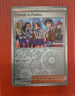 Pokemon TCG “Friends In Paldea” 109/131 Professor Program STAFF Stamp - Image 1