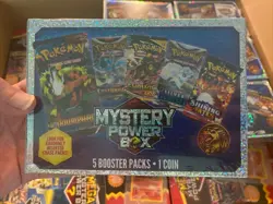 Pokemon Mystery Power BOX 5 Booster Packs 1 Coin 728192547362 - Image 1