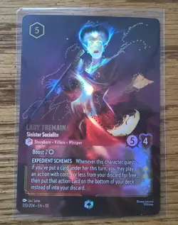 Disney Lorcana TCG Lady Tremaine Sinister Socialite Enchanted NM - Image 1