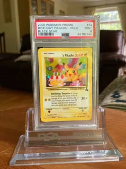 Pokemon Birthday Pikachu Black Star Promo 24 Psa9 Card - Image 1