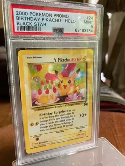 Pokemon Birthday Pikachu Black Star Promo 24 Psa9 Card - Image 2