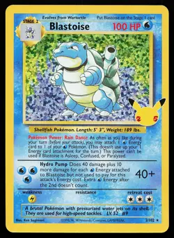 Blastoise 2/102 Holo Celebrations Classic Collection Pokemon Card - Image 1