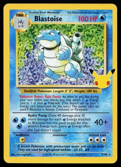 Blastoise 2/102 Holo Celebrations Classic Collection Pokemon Card - Image 1