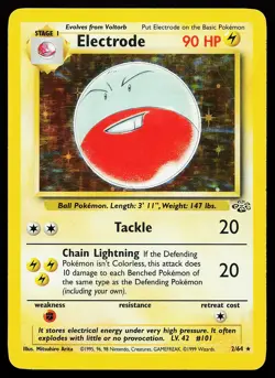 Electrode 2/64 Holo Rare Jungle Pokemon Card - Image 1