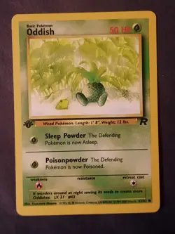 Pokemon Card TCG Oddish 63/82 Team Rocket Regular 1st Edition Card - Image 1