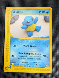 Pokemon Squirtle TCG Expedition 131 Regular Card Light Play Condition - Image 1
