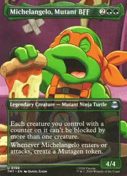 Michelangelo, Mutant BFF (Borderless) U Teenage Mutant Ninja Turtles 198 NM - Image 1