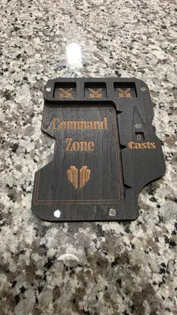 MTG TCG Wood Commander Command Zone Tray with Counter - MTG Magic - Image 1