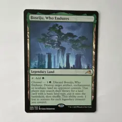 Wizards Boseiju, Who Endures Kamigawa Neon Dynasty Legendary Land Rare 266 Regu… - Image 1