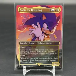 Magic The Gathering Secret Lair MTG Sonic The Hedgehog Rainbow Foil #2087 - Image 1