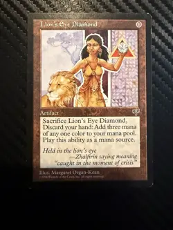 Lion's Eye Diamond Mirage Rare Artifact Regular Margaret Organ-Kean Wizards - Image 1