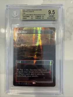 BGS TRUE QUAD 9.5+ Arid Mesa (Borderless) (Dragonscale Foil) (9.5/9.5/9.5/9.5) - Image 1