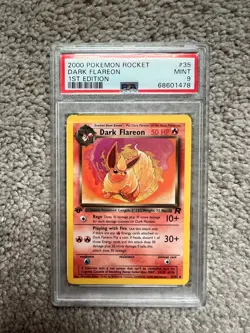 Pokemon Dark Flareon 35/82 Team Rocket 1st Edition PSA 9 - Image 1