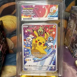 Pokemon Pikachu Card 016/S-p KFC Promo Full Art Indonesian Ace 8 - Image 1
