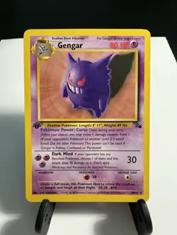 Gengar Pokemon Fossil 1999 1st Edition Non-holo 20/62 NM - Image 1