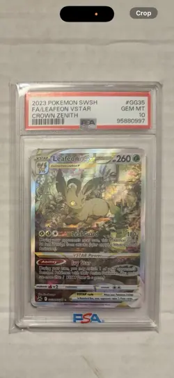 Pokemon Leafeon VSTAR #GG35 Crown Zenith Galarian Gallery PSA 10 - Image 1
