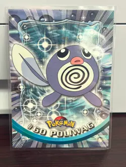Poliwag #60 Topps Series 1 TV Animation Edition RED Label Pokemon TCG 1999 - Image 1