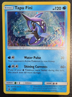 Pokemon TCG Tapu Fini SM92 Black Star Promo Holo LP - Image 1
