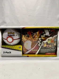 POKEMON 2021 TCG Treasure Chest Collectors Tin & Poke Ball - 8 Booster Packs - Image 1