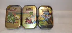 3 SEALED POKEMON Paldea Friends Starters Mini Tin Set -Sprigatito Fuecoco Quaxly - Image 1