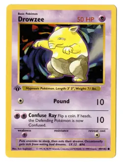 Pokemon TCG - Drowzee - 1st Edition Shadowless - 49/102 - NM/LP - Image 1