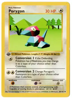 Pokemon TCG - Porygon - 1st Edition Shadowless - 39/102 - LP - Image 1